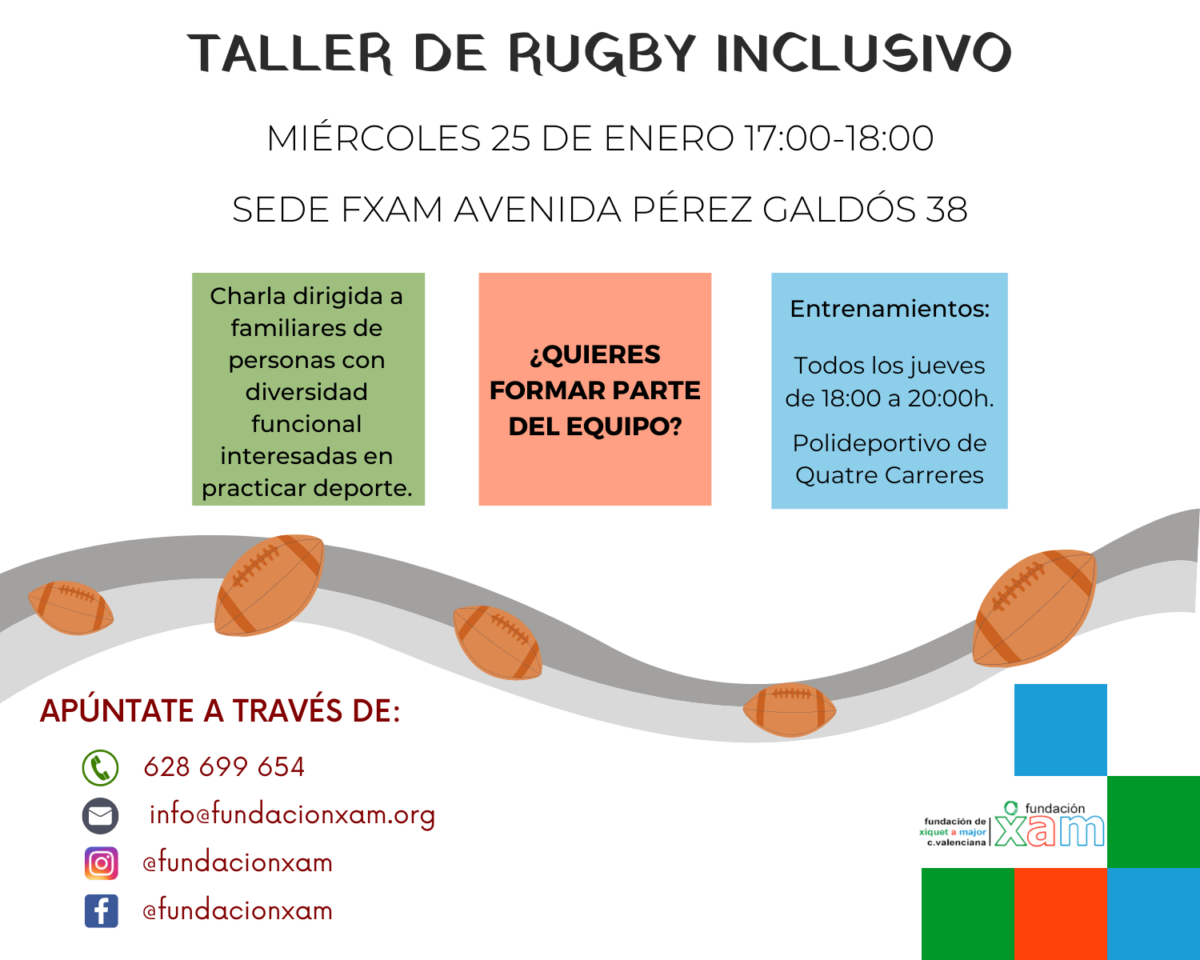 Información taller de rugby inclusivo