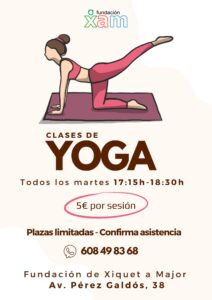 Cartel clases de Yoga